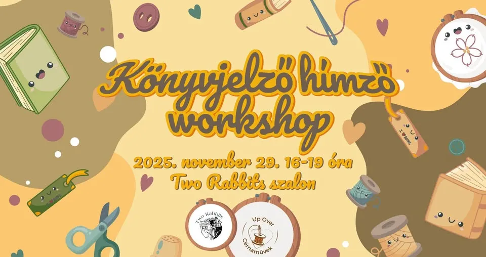 Pálcás könyvjelző - Hímzős Workshop a Two Rabbits-nél