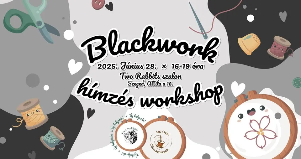 Blackwork hímzés workshop - Two Rabbits-nél