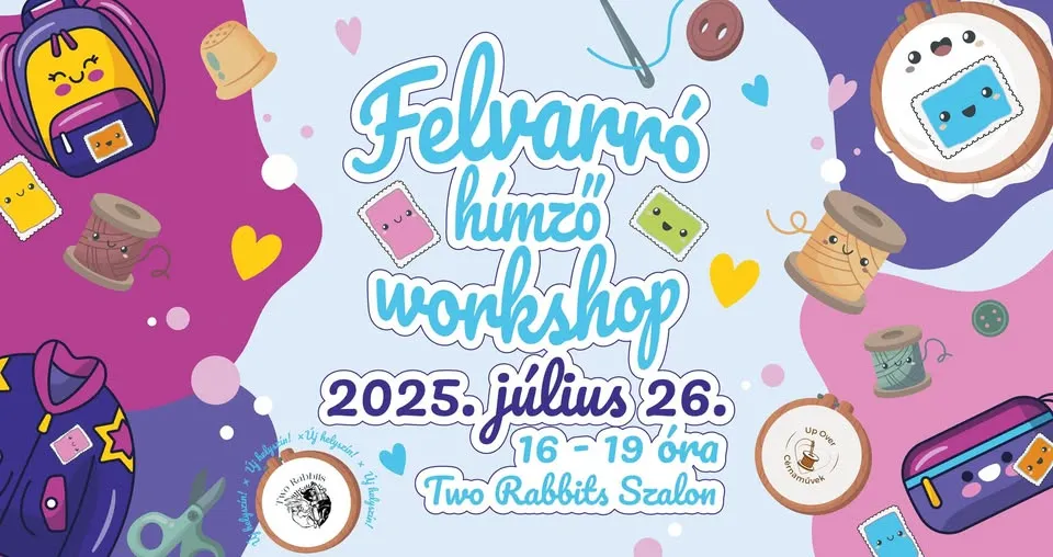 Felvarró hímzés workshop - Two Rabbits-nél